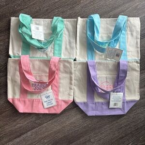 Trader Joe's Colorful Canvas Tote Bag Collection
